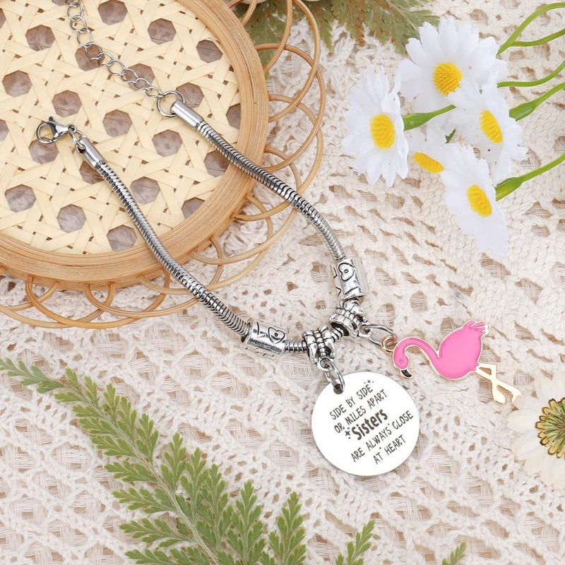 EGHTvmok Sister Birthday Gifts Christmas Mothers Day Sisters Graduation Valentines Bracelet Sunflower,Butterfly,Elephant - Image 5